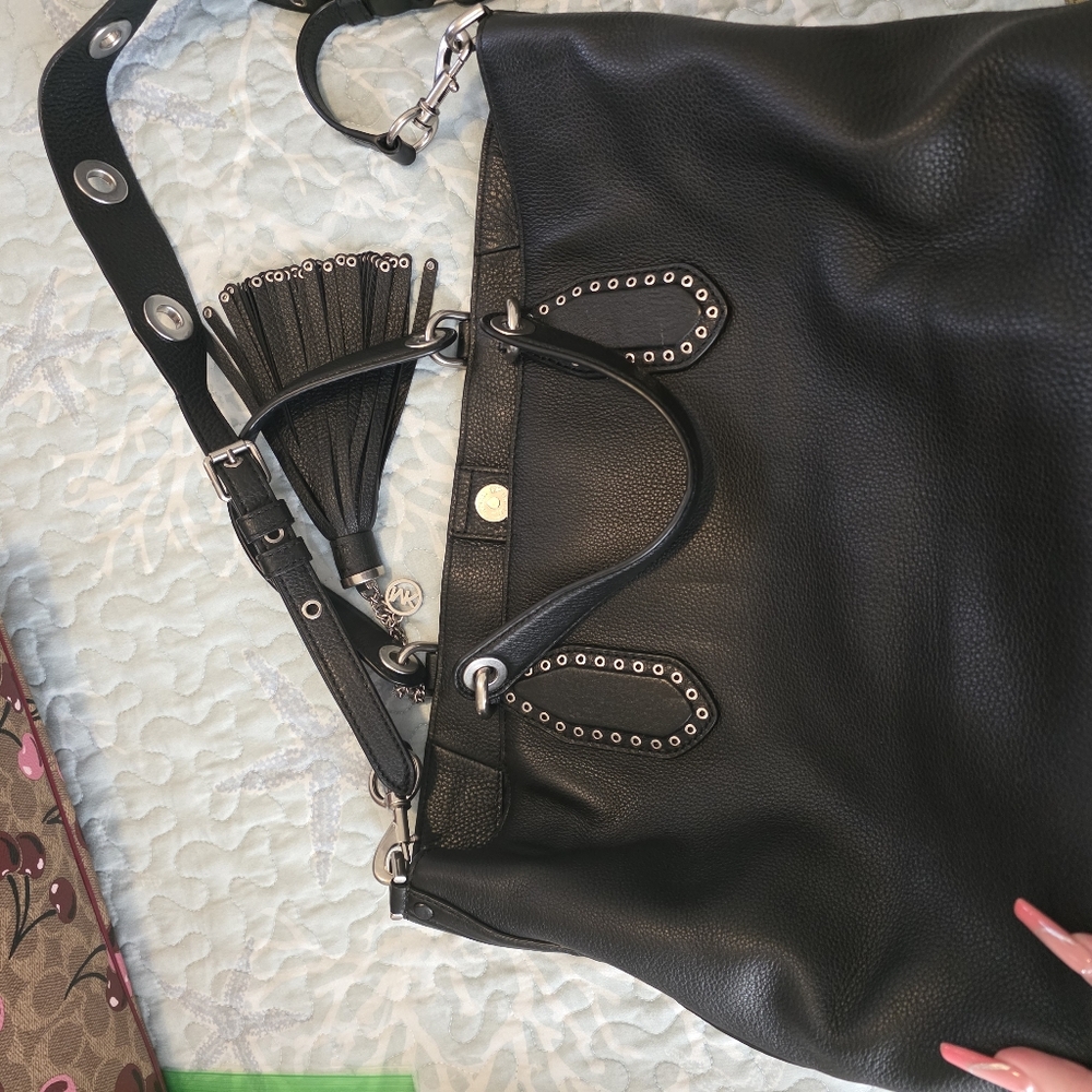 Michael Kors Black Leather Tote Bag - Picture 4 of 4